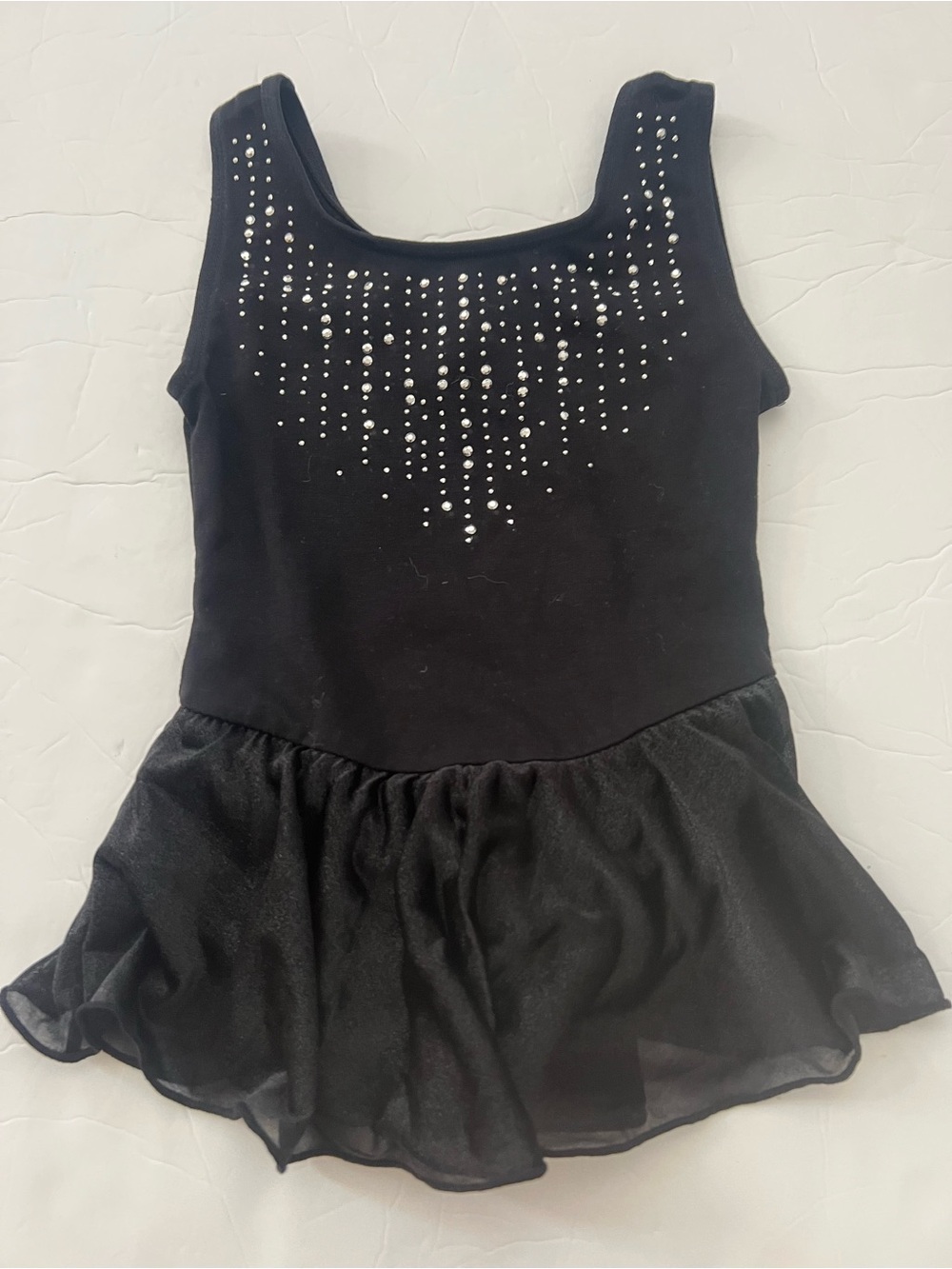 Girls Black Rhinestone Tutu Leotard Ballet Dress Size XS 4/5 Dancewear Cat&Jack